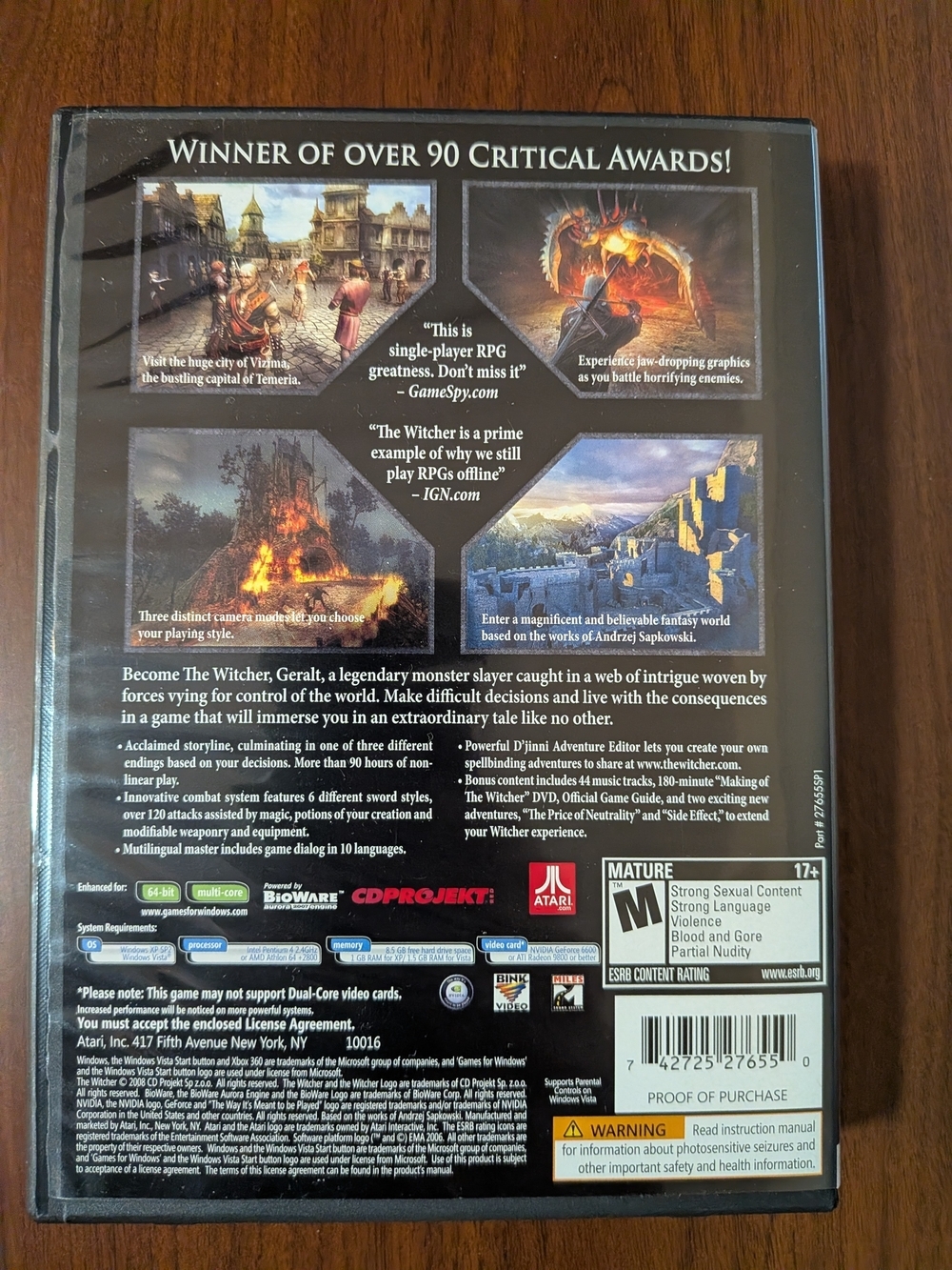 The Witcher: Enhanced Edition - Black PC Game - Picture 2 of 3